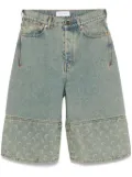 Marine Serre Moon Laser bermuda shorts - Blue