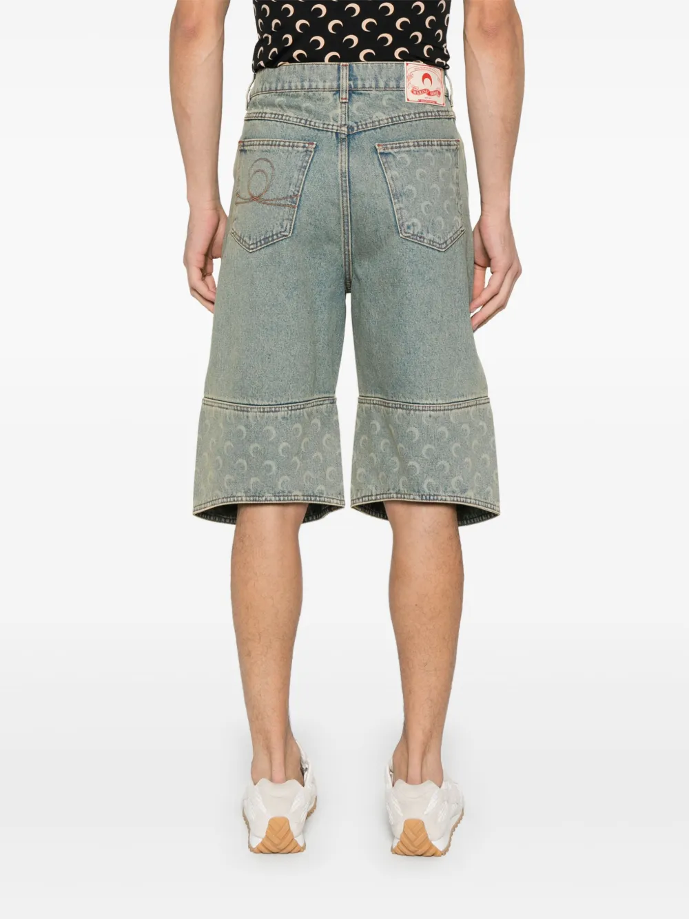 Marine Serre Moon Laser bermuda shorts Blauw