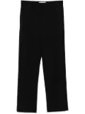 Marine Serre pleated twill trousers - Black