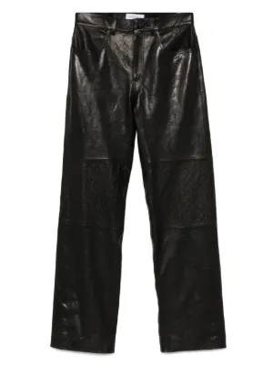 Maison MIHARA YASUHIRO レザーパンツ | ブラック | FARFETCH JP