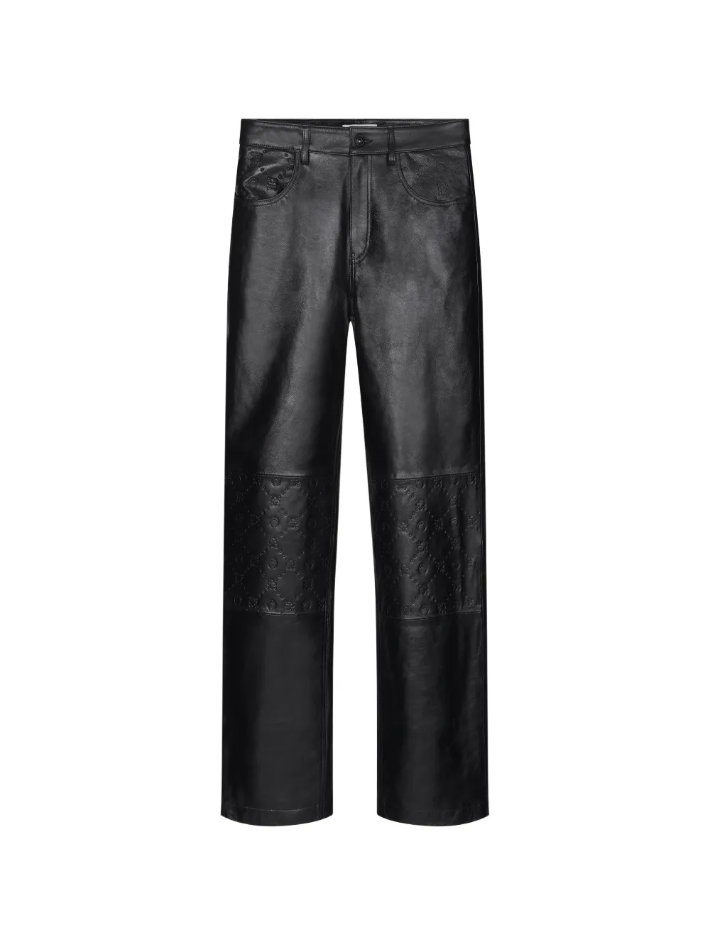 Marine Serre Pantaloni con monogramma - Nero