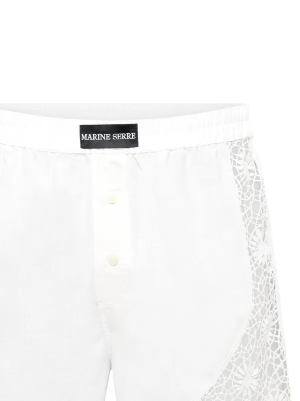 Marine Serre Regenerated Household lace-embellished Boxer