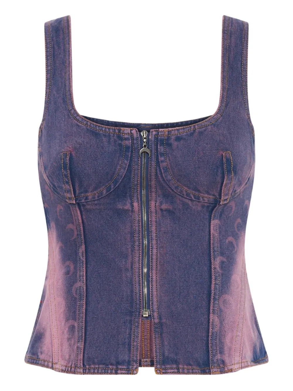 MARINE SERRE MOON LASER DENIM TOP