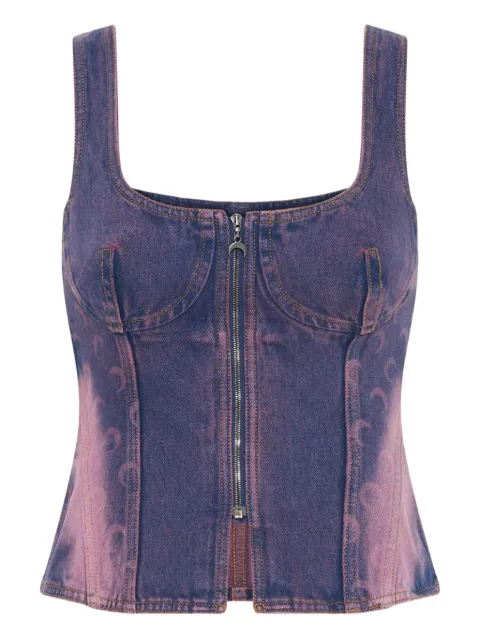Marine Serre Moon Laser denim top