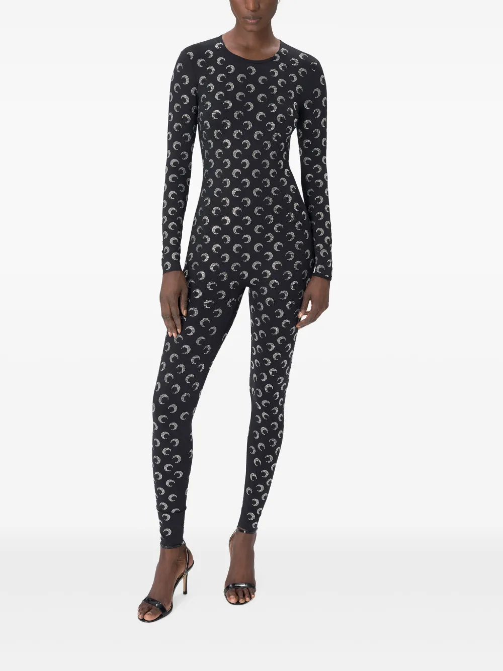 Shop Marine Serre Moon-pattern Jersey Jumpsuit