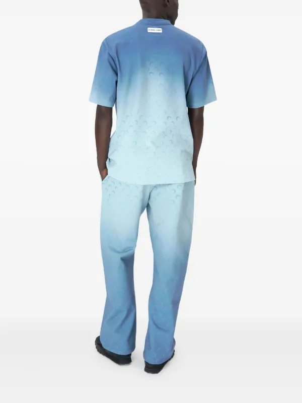 MARINE SERRE グラデーションブルー パンツ Marine Serre Moon Faded Track Pants | Blue | FARFETCH