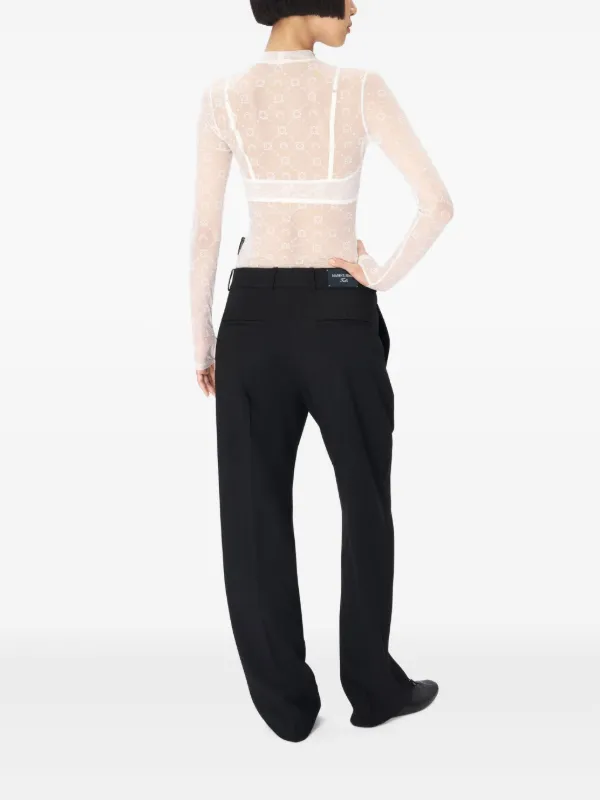 Marine Serre semi-sheer Top | White | FARFETCH