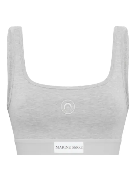 Marine Serre Moon-embroidered sports bra