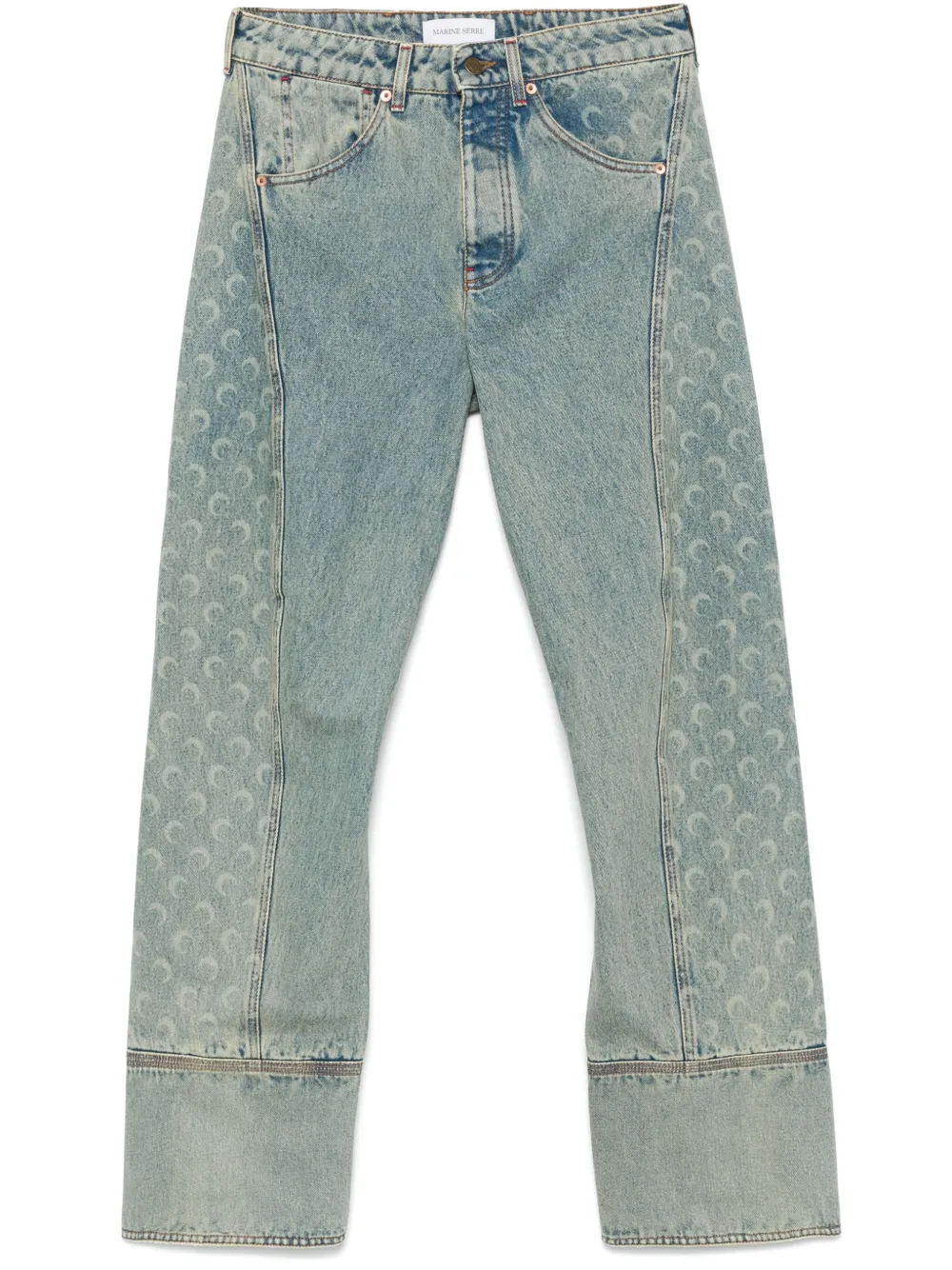 Marine Serre Moon Laser jeans Blauw