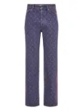 Marine Serre Crescent Moon jeans - Purple