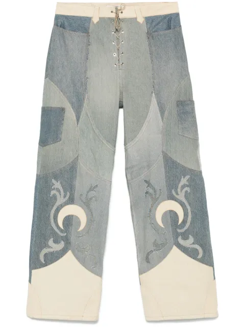 Marine Serre panelled jeans