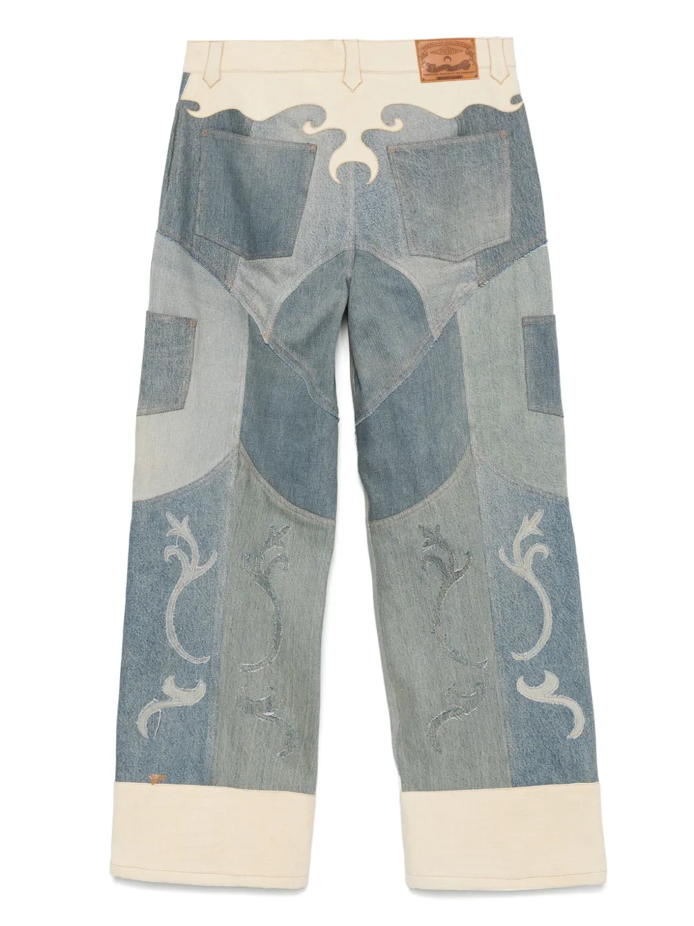 marineserre Marine Serre Jeans met vlakken - Blauw