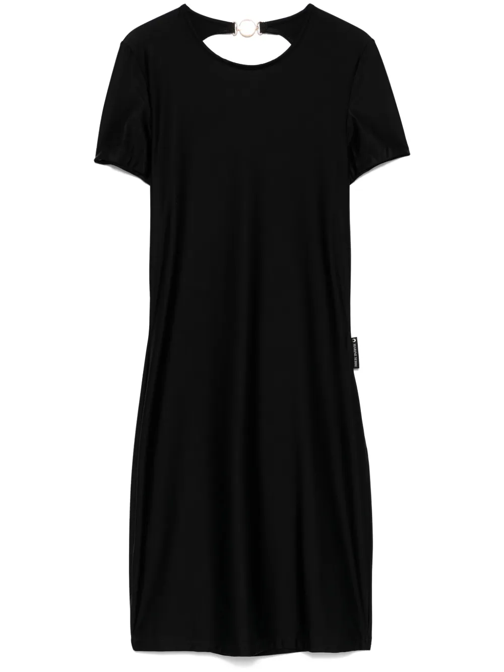 Marine Serre Jersey mini-jurk met open rug Zwart