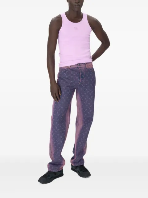 Marine Serre ribbed-knit tank top