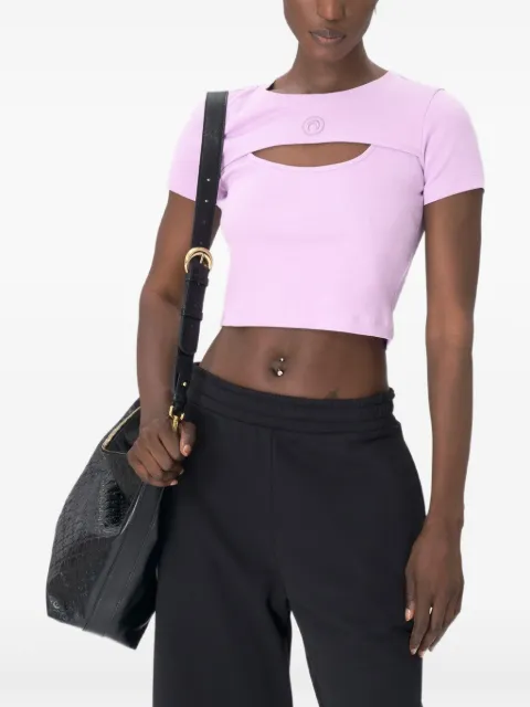 Marine Serre cut-out jersey T-Shirt