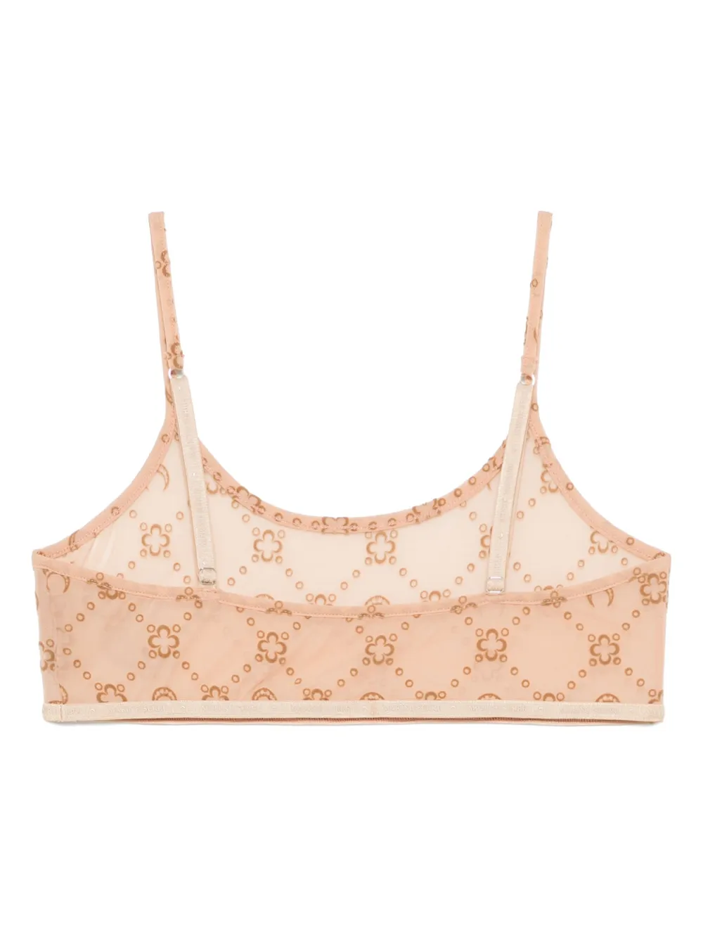 Marine Serre Mesh bralette - Beige