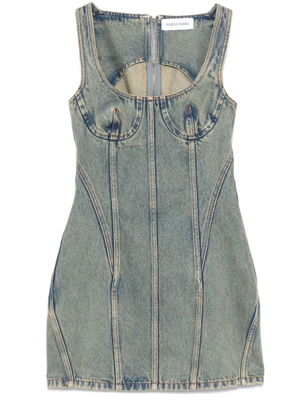 denim mini dress