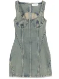 Marine Serre denim mini dress - Blue