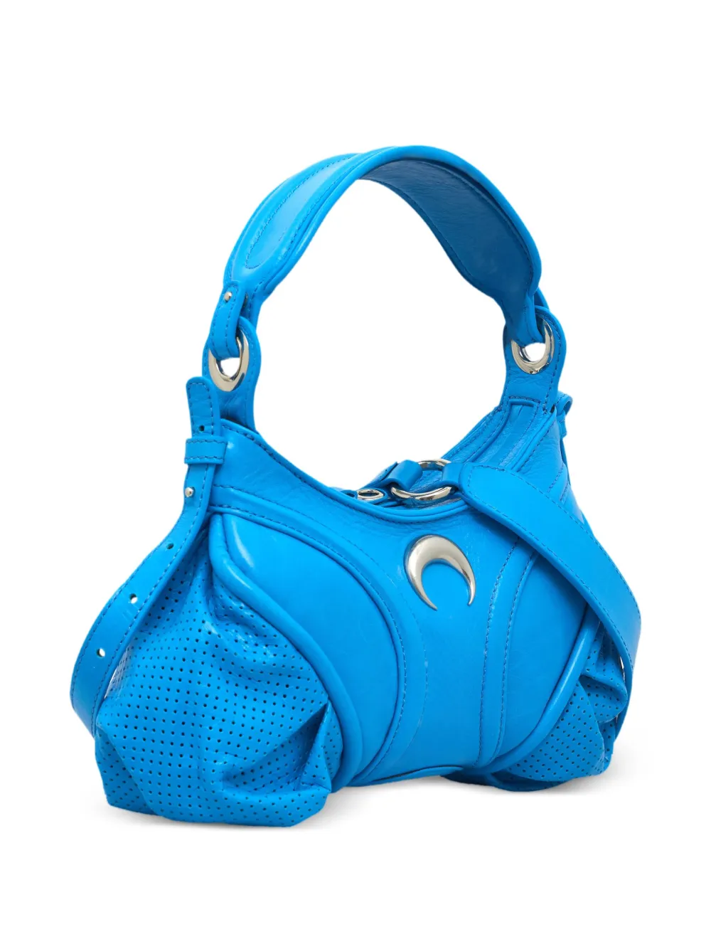 Marine Serre mini Futura shoulder bag - Blauw