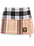 Marine Serre tartan mini skirt - Black