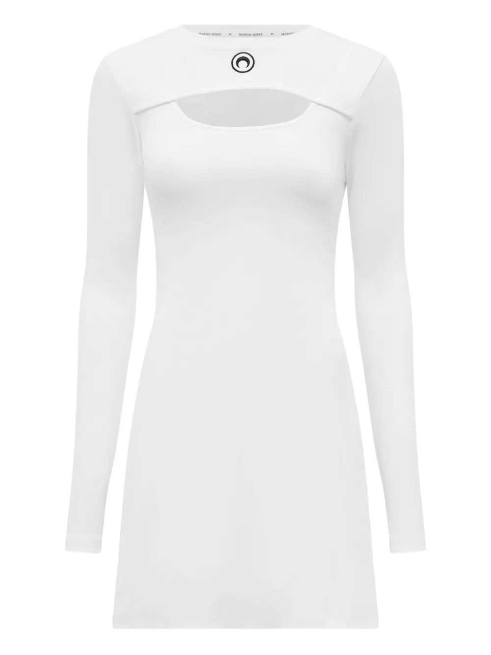 Marine Serre ribbed mini dress Wit