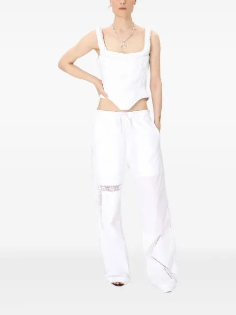 Marine Serre linen corset top