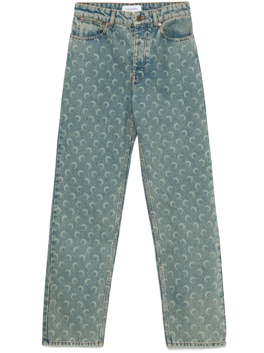 Marine Serre Moon Laser jeans BG10 LIGHT BEIGE