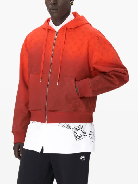 Marine Serre Moon-pattern fleece hoodie 