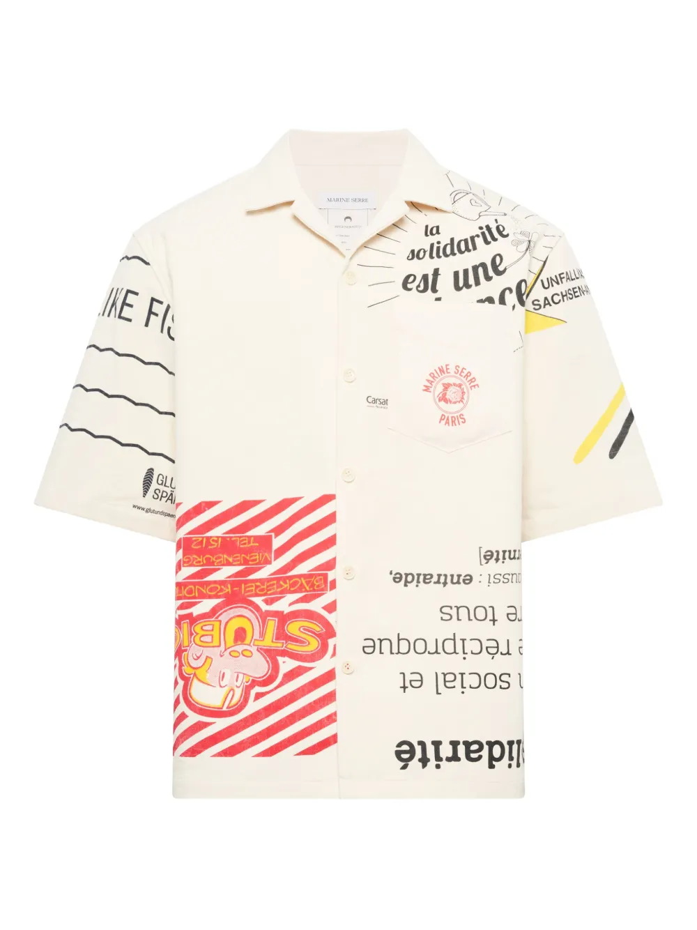 Marine Serre Camicia a maniche corte con stampa grafica | Image 7