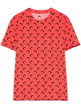 Marine Serre t-shirt Moon En Jersey | Rouge | FARFETCH FR