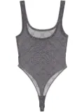 Marine Serre Moonogram bodysuit - GR70 STONE GREY