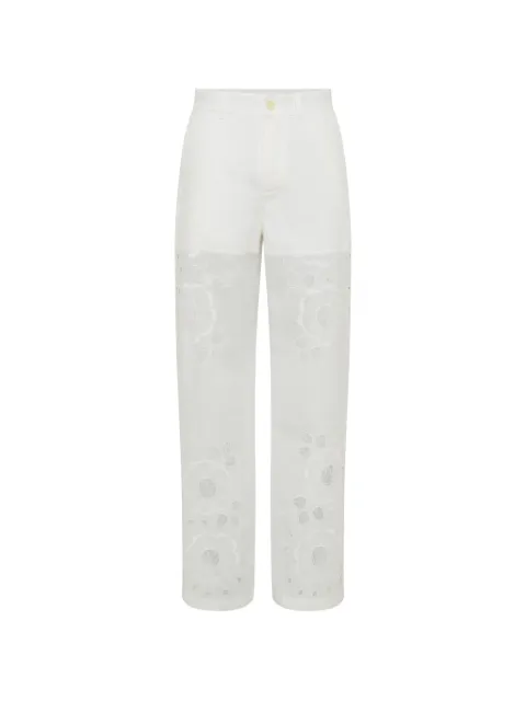 Marine Serre pants con bordado