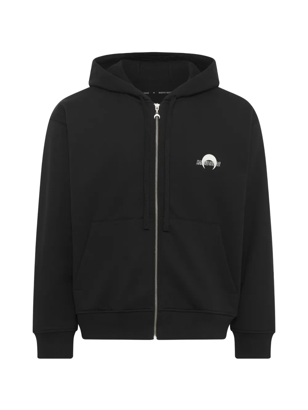 Marine Serre MS Sport hoodie met rits Zwart