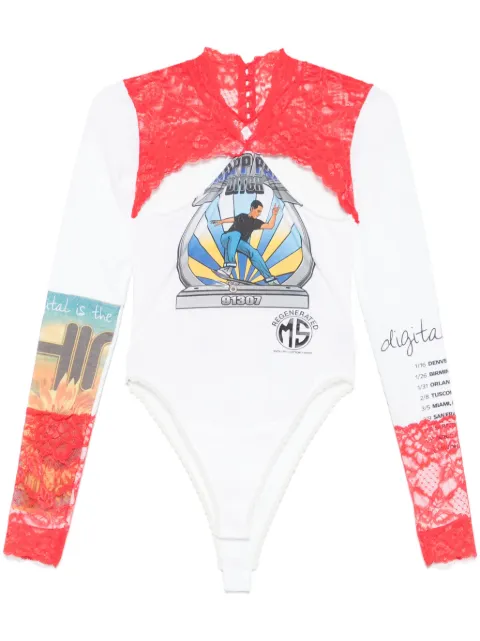 Marine Serre regenerated lace-detail bodysuit 