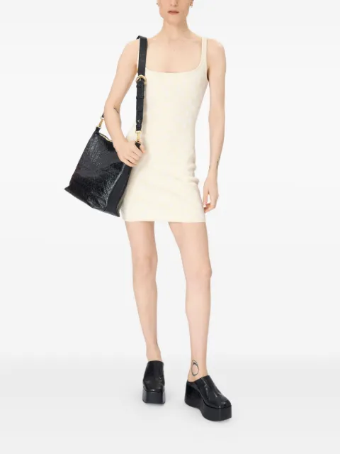 Marine Serre Monn-jacquard knitted mini dress
