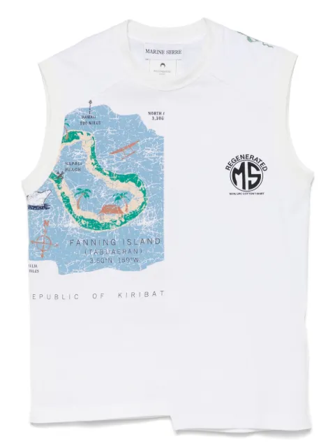 Marine Serre Regenerated graphic-T-shirts tank top