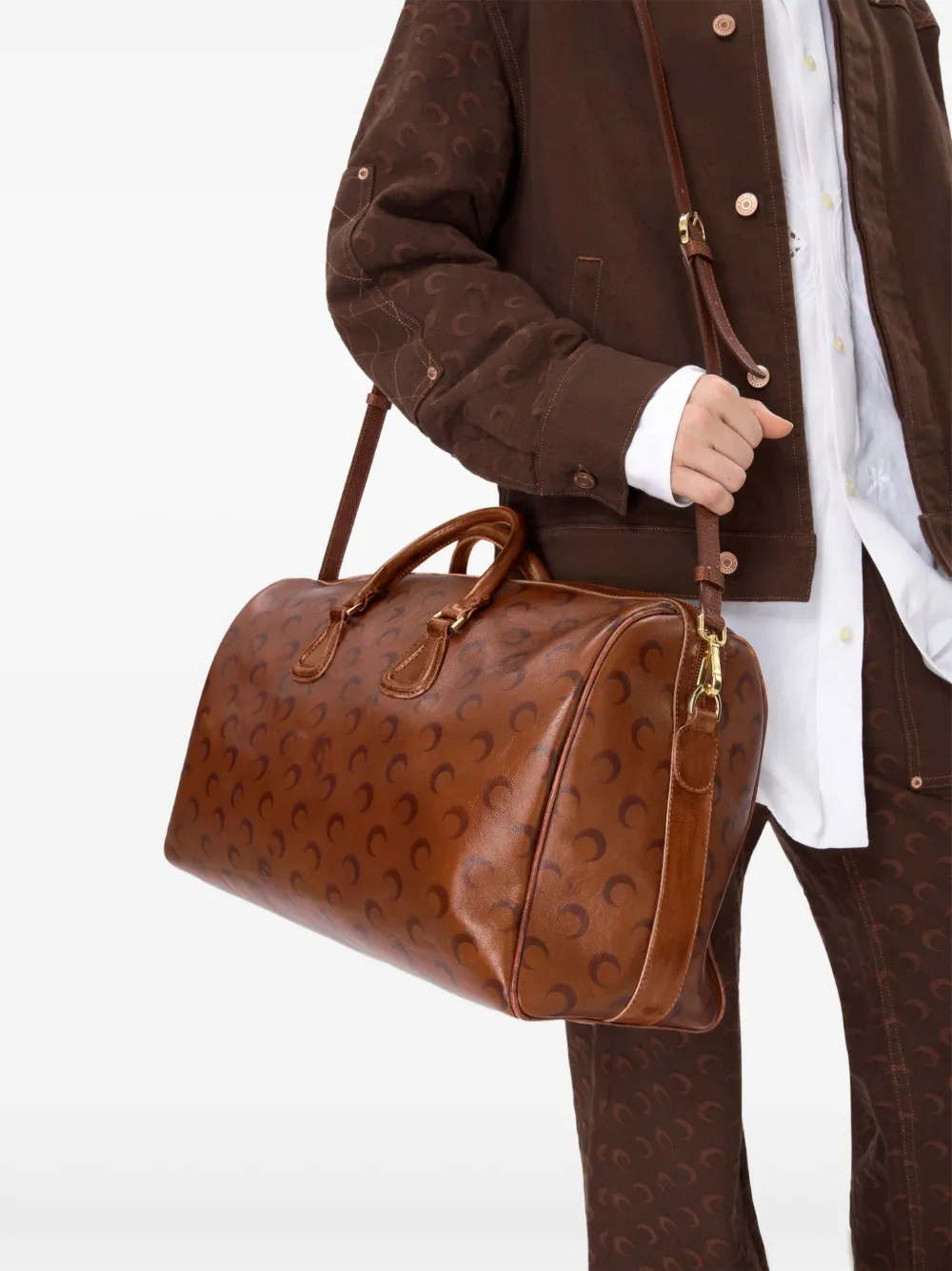 Marine Serre Large Moon Airbrushed Crossbody Bag