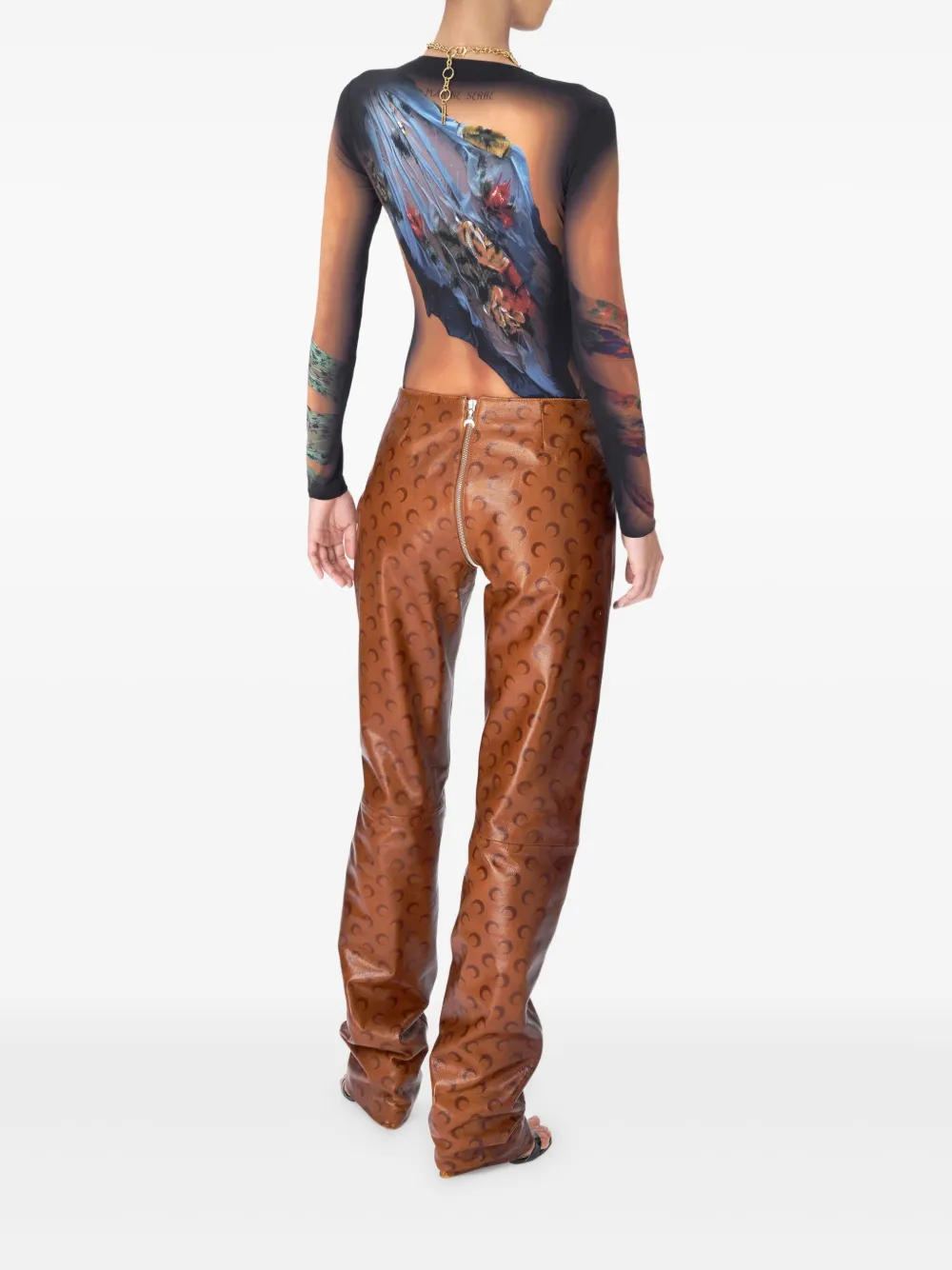 Marine Serre Top drappeggiato in jersey | Top | Image 3