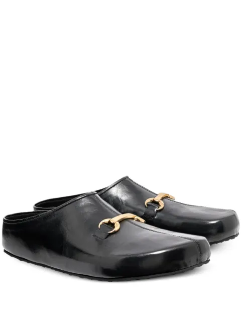 Marine Serre leather mules