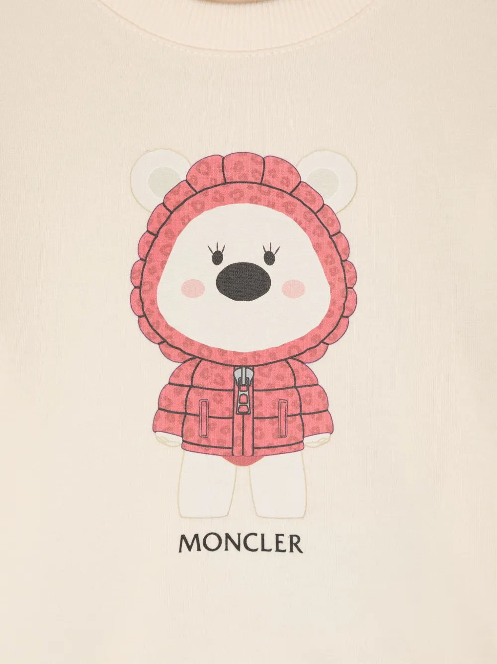 Moncler Enfant Sweater met logoprint Beige