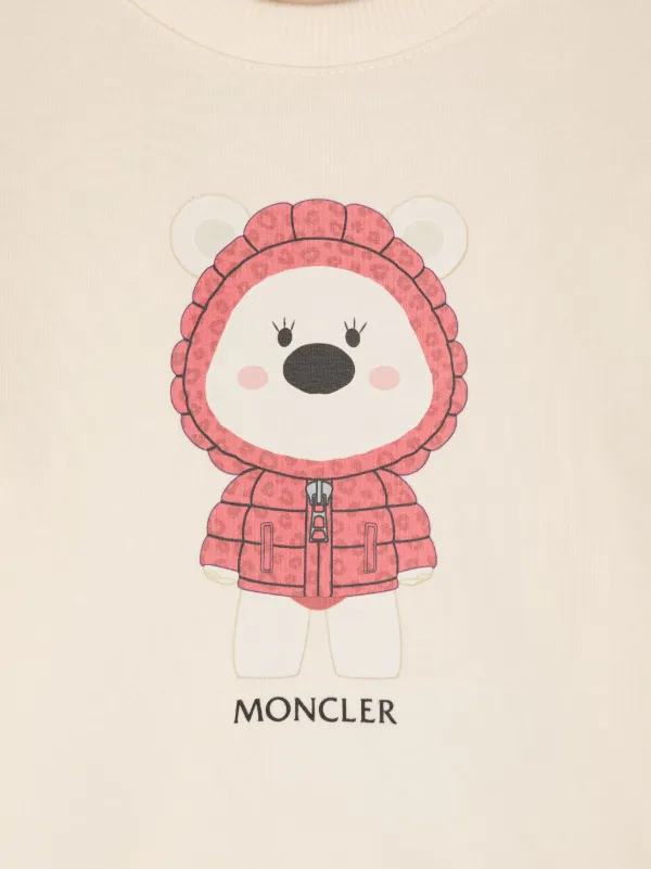 Moncler Enfant logo-print Sweatshirt | Neutrals | FARFETCH