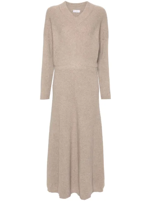 Brunello Cucinelli ribbed-knit maxi dress