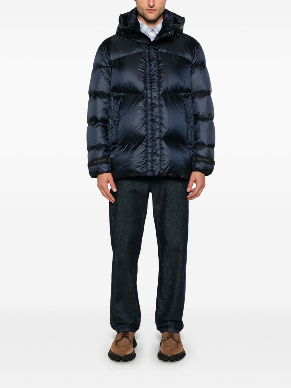 Woolrich Jack met capuchon - Blauw