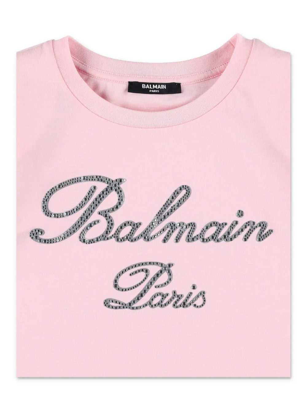 Balmain Kids T-shirt met logoprint Roze