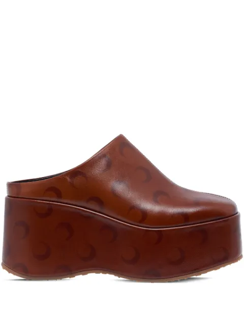 Marine Serre 85mm Crescent Moon-print mules