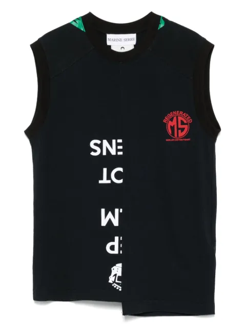 Marine Serre Regenerated graphic-T-shirts tank top