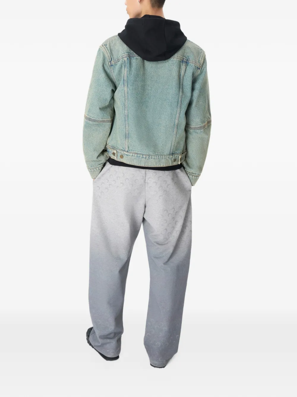 Marine Serre Moon Laser denim jack Blauw