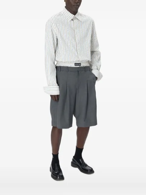 Marine Serre  Regenerated striped cotton poplin shirt