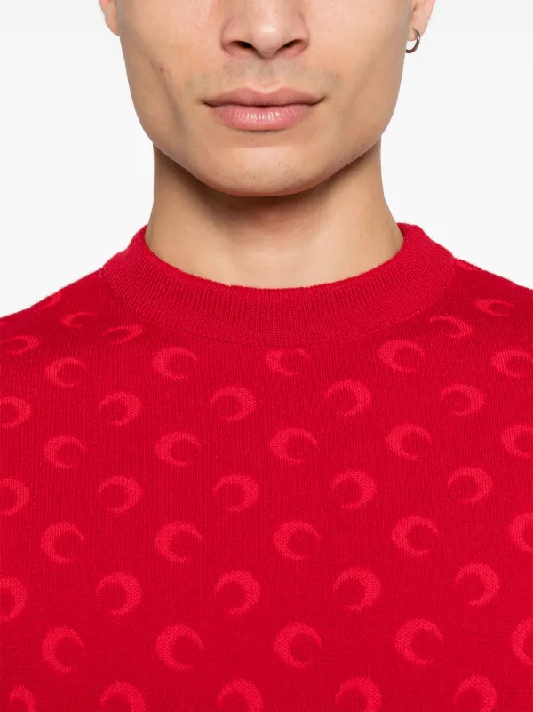 トップス Marine Serre MOON JACQUARD KNIT SWEATER Marine Serre Moon Jacquard Knit Sweater | italist