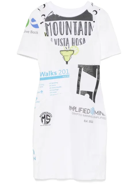 Marine Serre graphic T-shirt mini dress